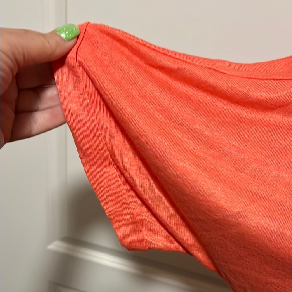 Vibrant Coral Open-Front Cardigan - Picture 3 of 6
